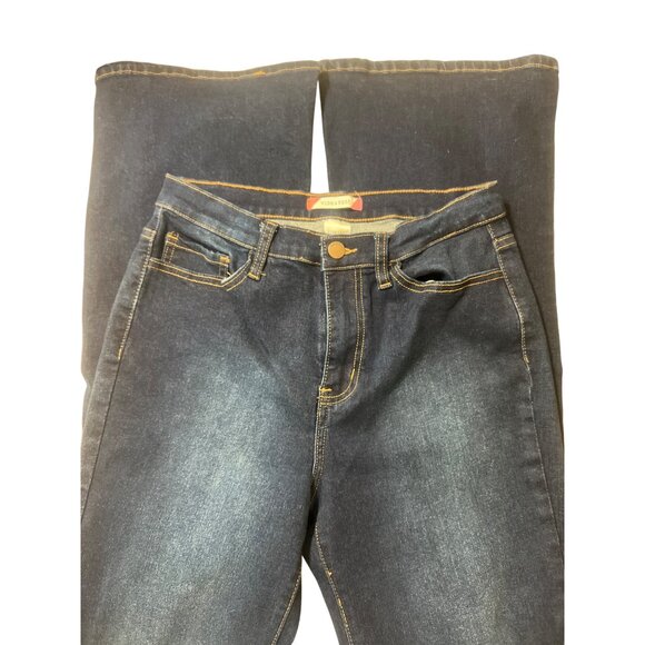 Vibe & Rant Distressed Flare Wide Leg Jeans Blue Denim Slits Hippie Sz 11 NWOT - Picture 3 of 6